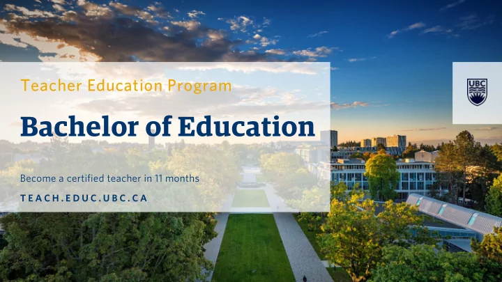 bachelor of education