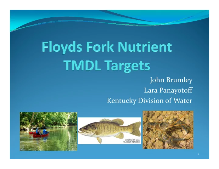 john brumley lara panayotoff kentucky division of water