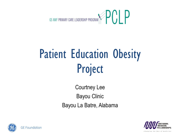 patient education obesity