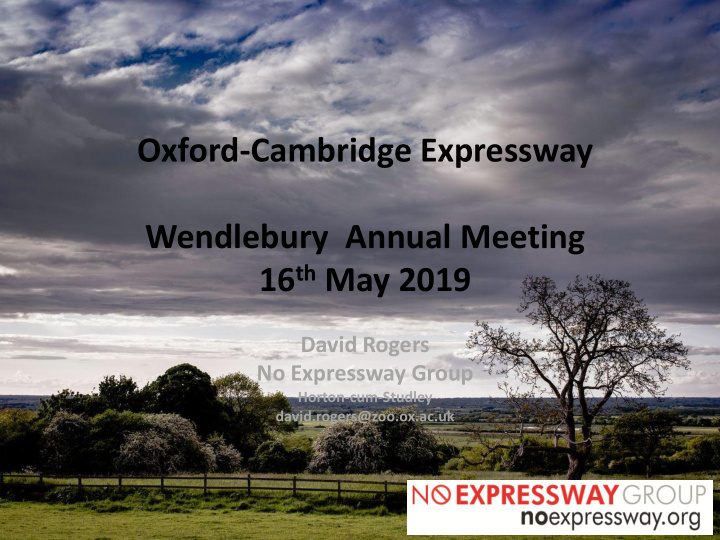 oxford cambridge expressway wendlebury annual meeting 16