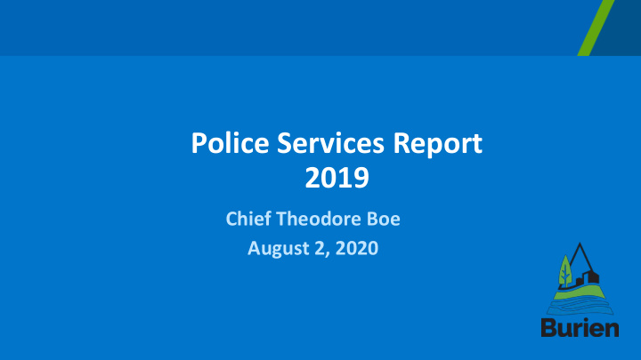 police services report 2019