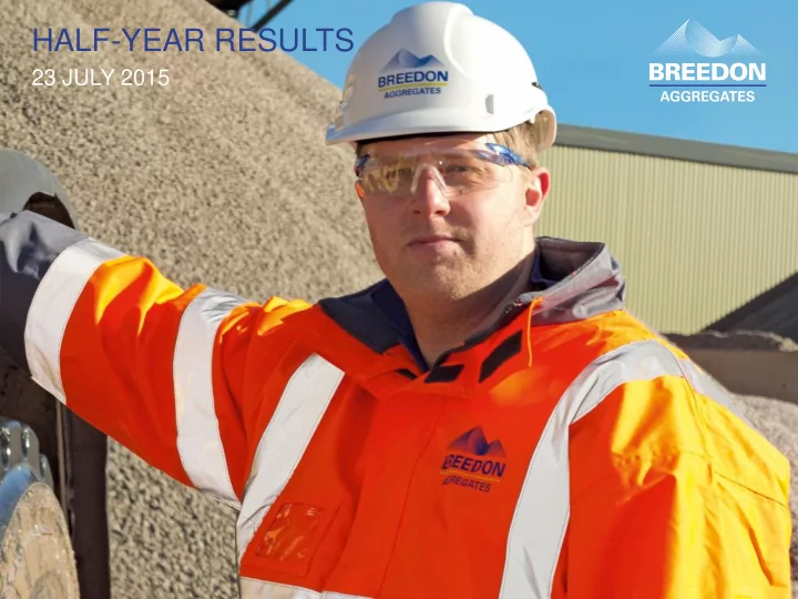 half year results