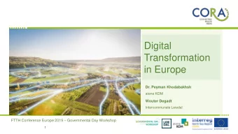 CORA  Digital  Transformation  COnnecting Remote Areas  with digital infrastructure  in Europe  and