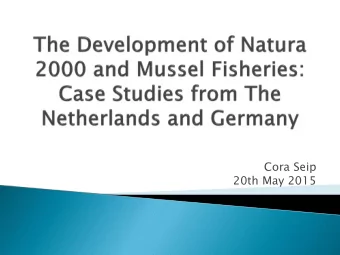 Cora Seip  20th May 2015  Natura 2000  Situation in The Netherlands  Sitation in Germany