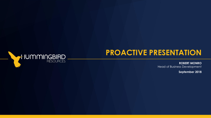 proactive presentation