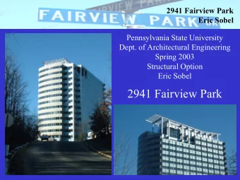 2941 Fairview Park  2941 Fairview Park  Eric Sobel  2941 Fairview Park  PROJECT TEAM  Eric Sobel