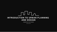 introduction to urban planning and design