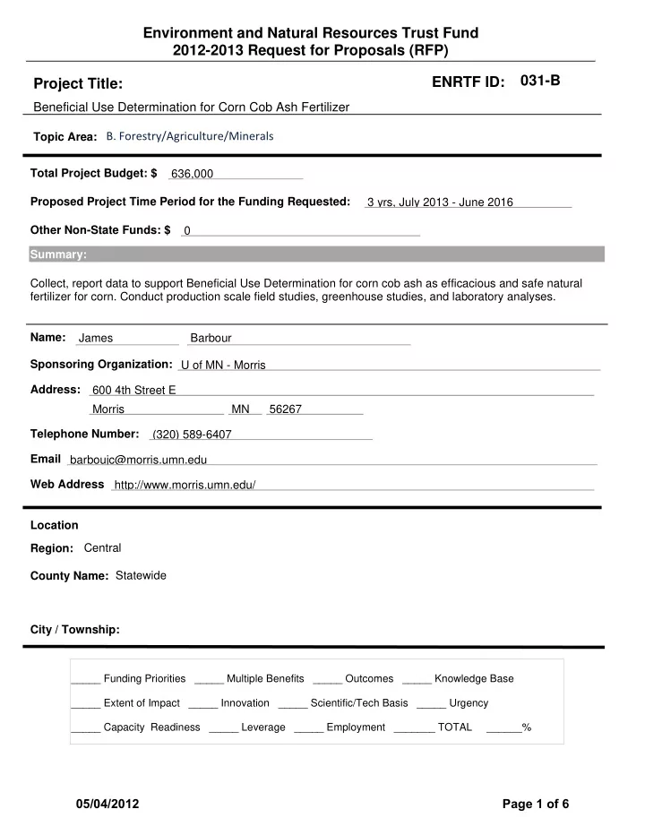 environment and natural resources trust fund 2012 2013