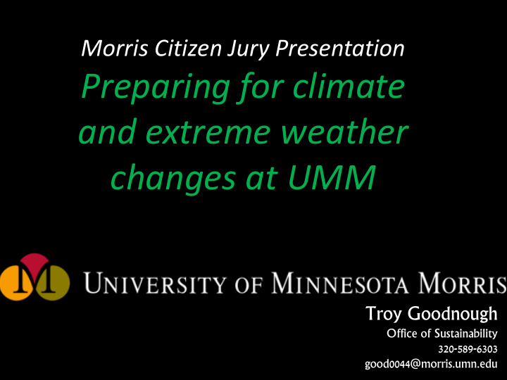preparing for climate and extreme weather