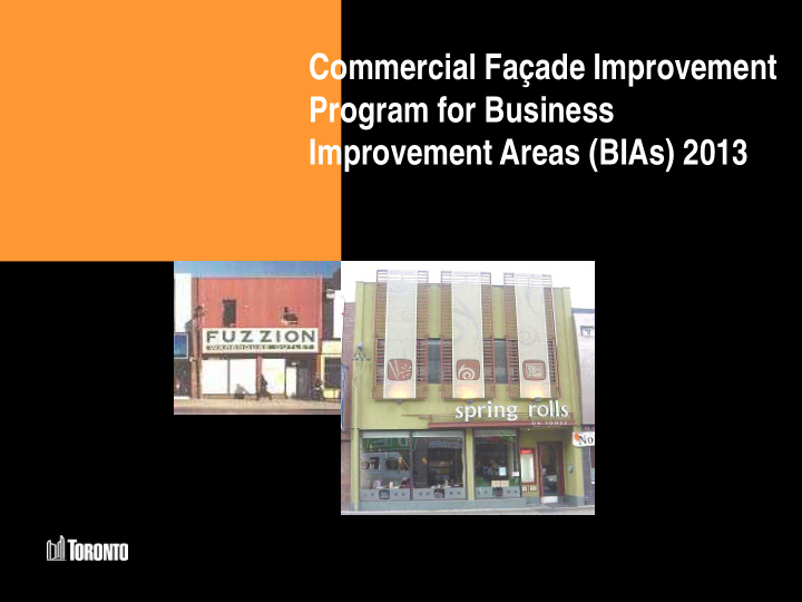commercial fa ade improvement program for business