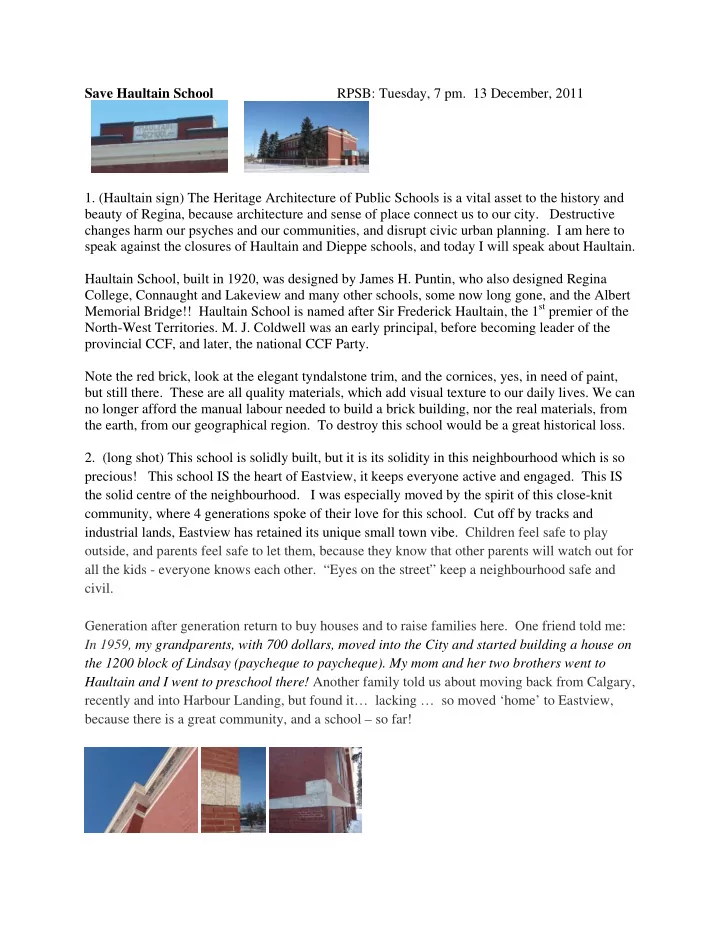 save haultain school rpsb tuesday 7 pm 13 december 2011 1