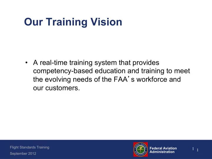 our training vision