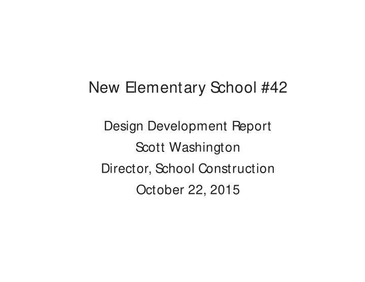 new elementary school 42