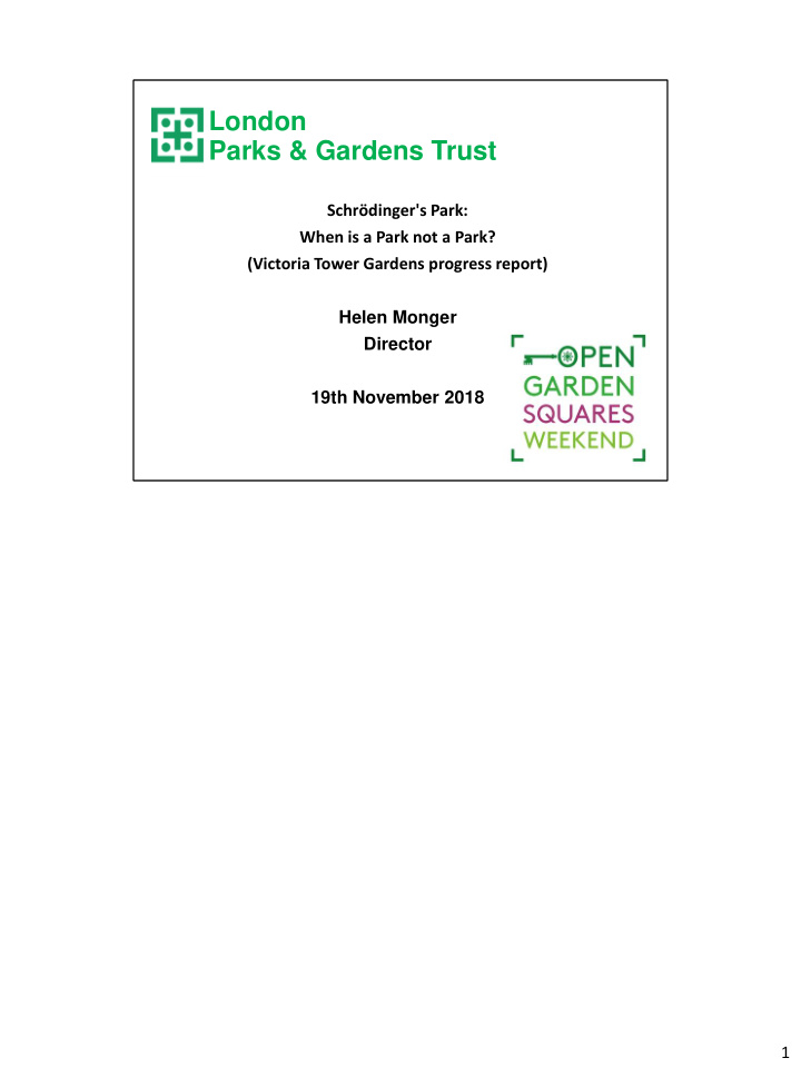london parks gardens trust