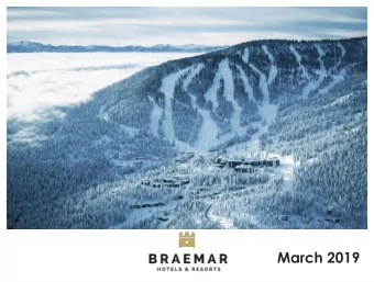 March 2019  Forward Looking Statements and Non-GAAP Measures  In keeping with the SEC's &quot;Safe