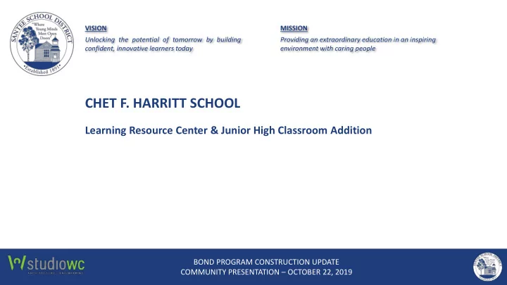 chet f harritt school