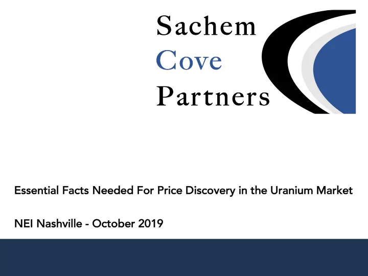 sa sachem co cove ve pa partners