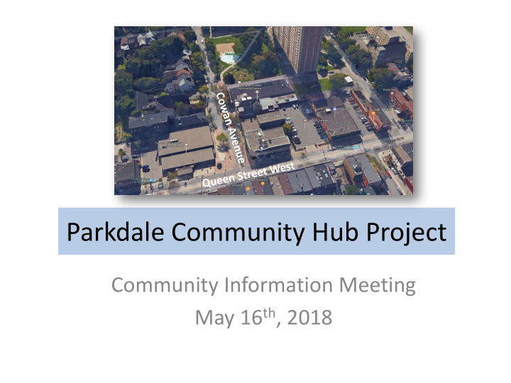 parkdale community hub project