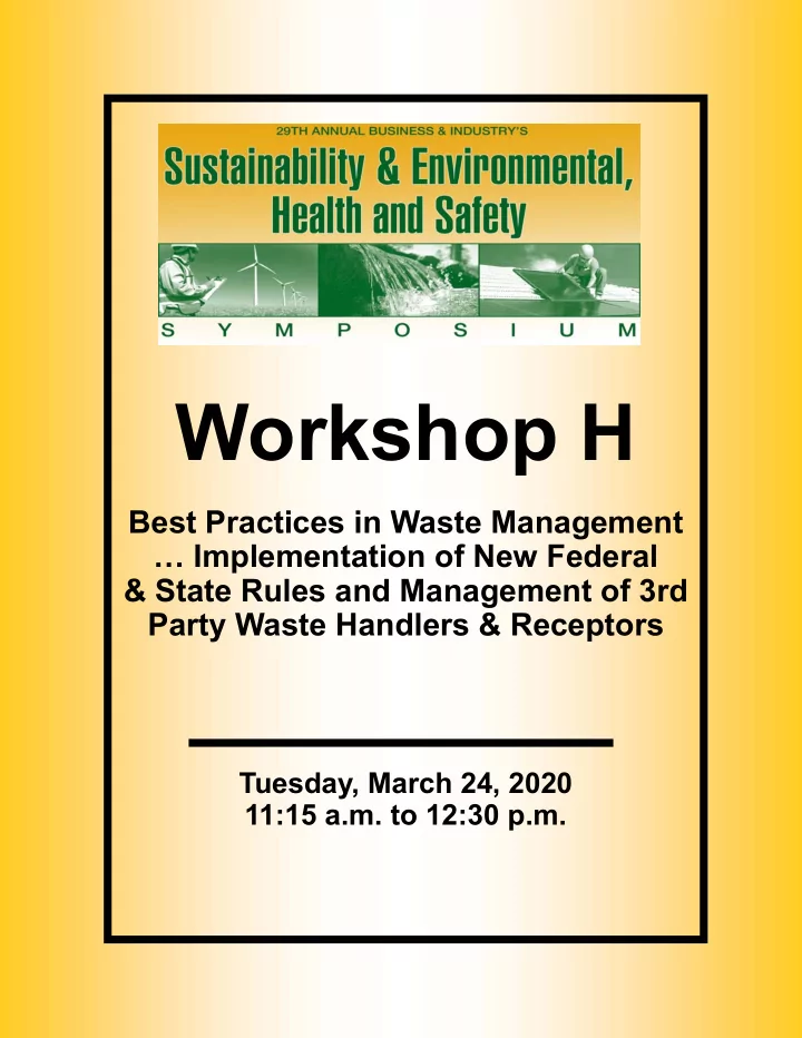 workshop h