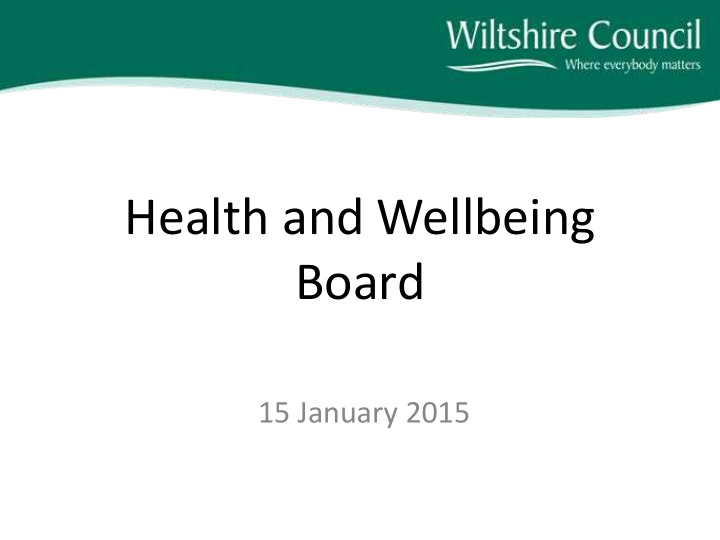 health and wellbeing board