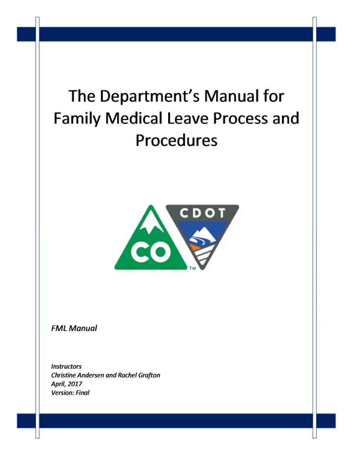 1 table of contents training notes title page