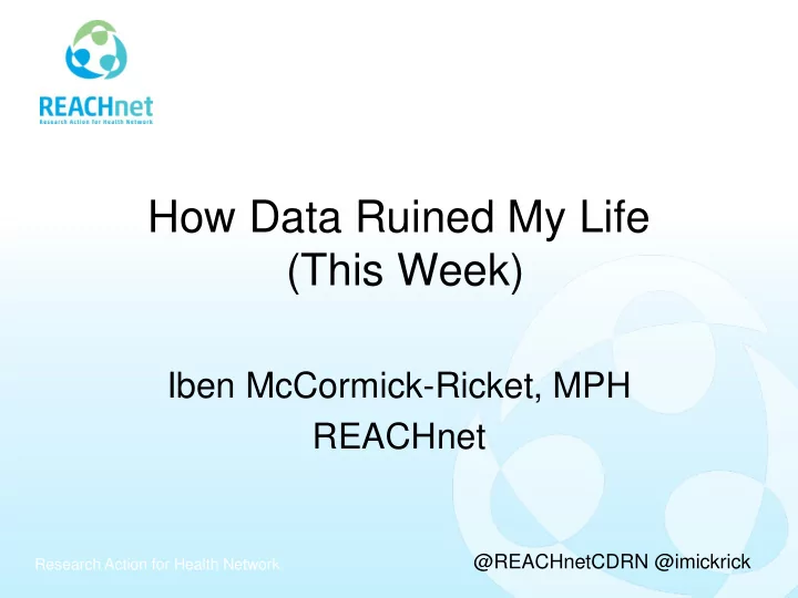 how data ruined my life
