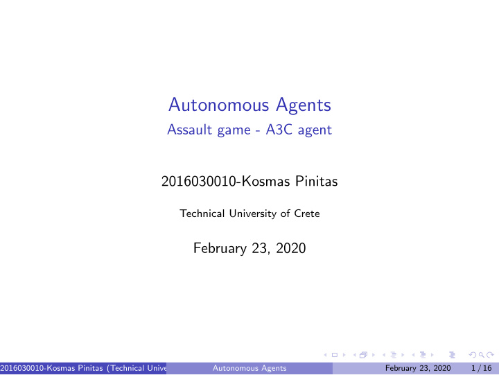 autonomous agents