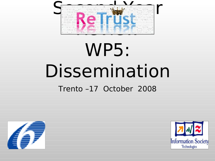 second year review wp5 dissemination
