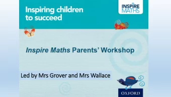 Le  Led by Mrs Grover and Mrs Wallace  National  C  Curric  iculu  lum key id  ideas  What In