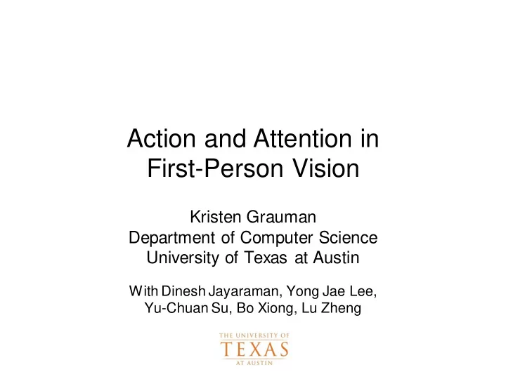 first person vision