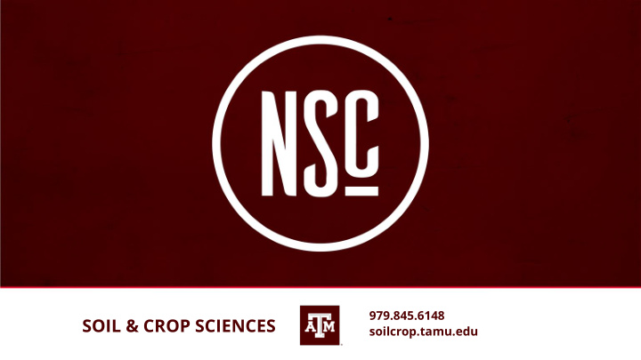 soil crop sciences