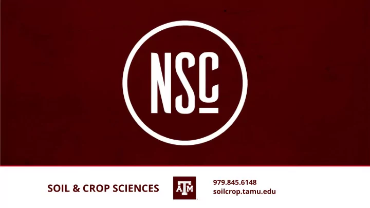 soil crop sciences