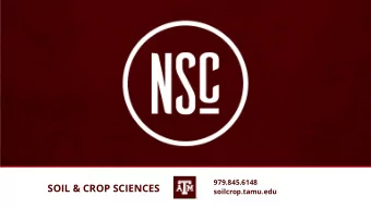 SOIL &amp; CROP SCIENCES  soilcrop.tamu.edu ADVISORS  HEEP 217  LeAnn Hague  Email -