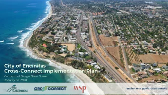 City of Encinitas  Cross-Connect Implementation Plan  Conceptual Design Open House  January 30,
