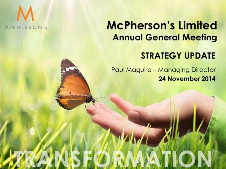 mcpherson s limited