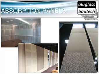 ABSORPTION PANELS  Index  Introduction to acoustics  Product features  Applications  Finishes