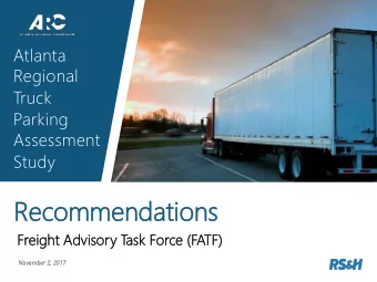 Recommendations  commendations  Fr  Freig  ight  t Adv  dviso  sory T  ask  sk Fo  Force  ce (FATF)