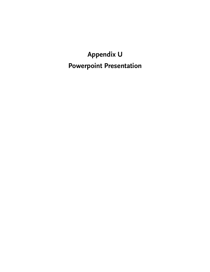 appendix u powerpoint presentation