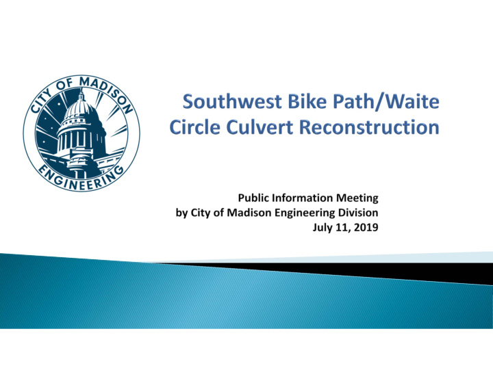 culvert under southwest bike path at waite circle