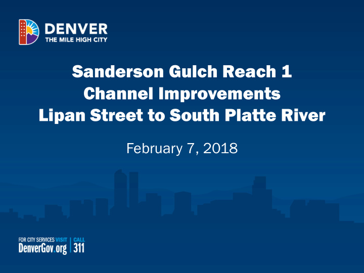 sanderson gulch reach 1 channel improvements lipan street