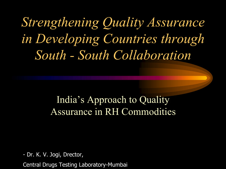 strengthening quality assurance in developing countries