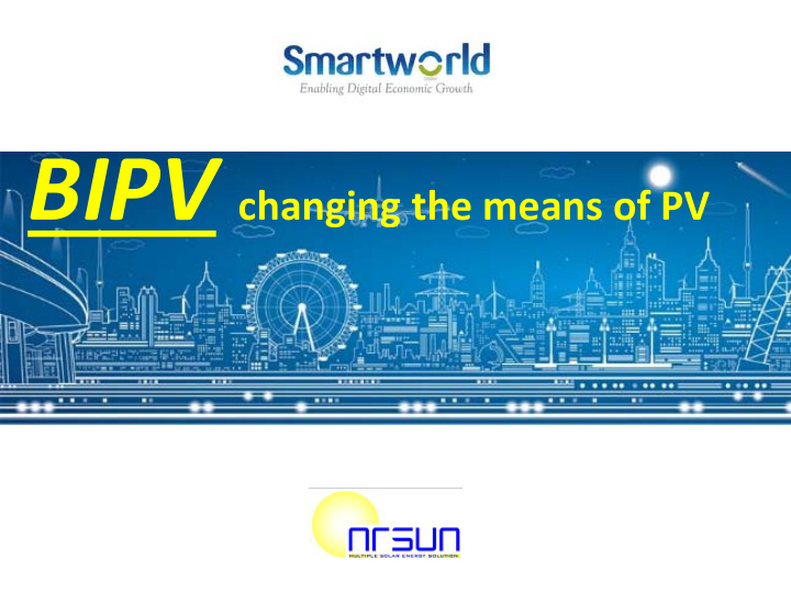 bipv solutions by smartworld