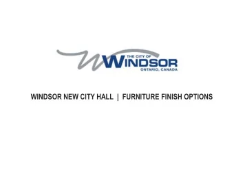 WINDSOR NEW CITY HALL  |  FURNITURE FINISH OPTIONS  North Elevation WINDSOR CITY HALL  | BUILDING