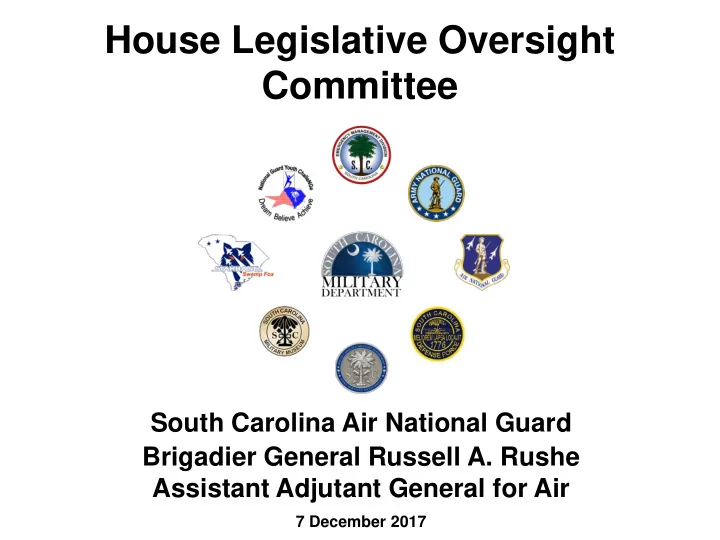 house legislative oversight committee