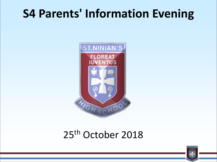 s4 parents information evening