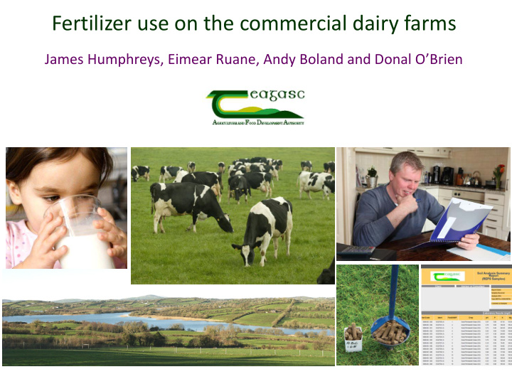 fertilizer use on the commercial dairy farms