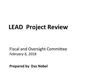 Phase 3 Schedule - REVISED  Key Dates  Key Milestones  Notes  1/31/2018  Last day for final