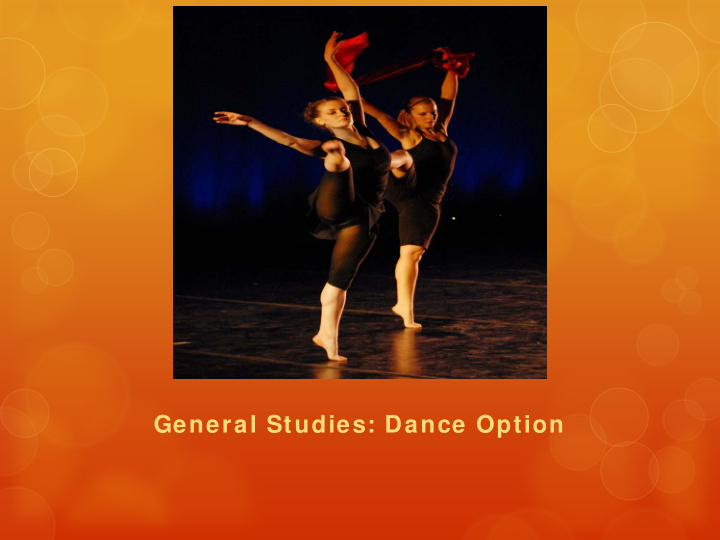 general studies dance option mission statement
