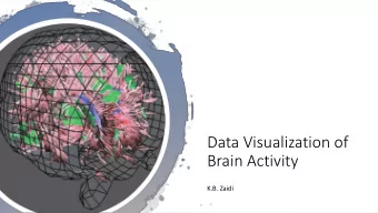 Data Visualization of  Brain Activity  K.B. Zaidi  Overview  History of brain visualization
