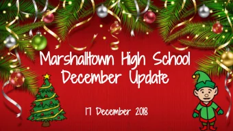 Marshalltown High School  December Update  17 December 2018  Club Spotlight:  S.T.E.P  (students